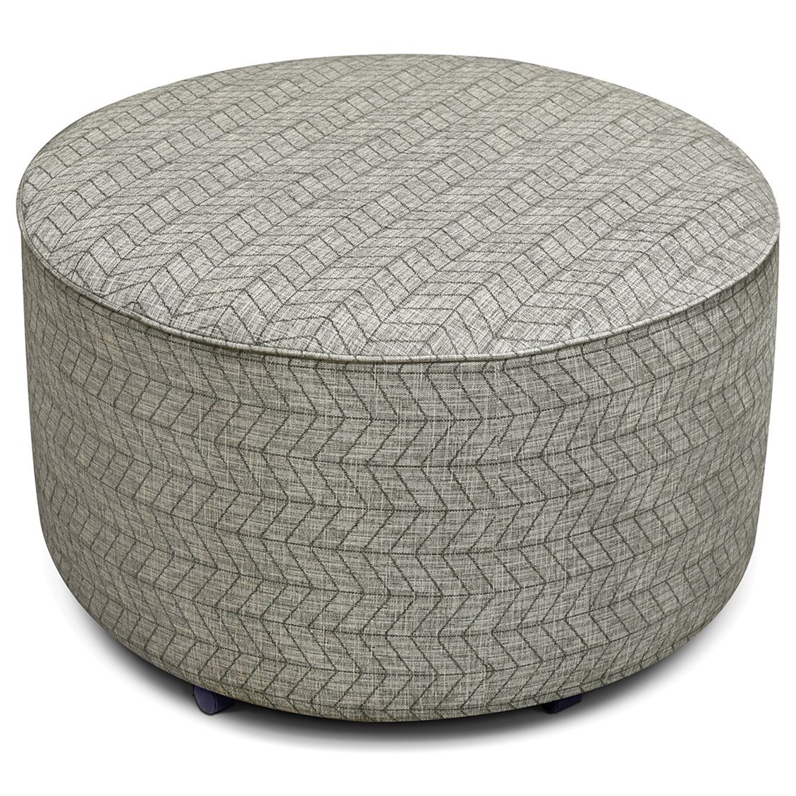 England Cullen Round Cocktail Ottoman A1 Furniture & Mattress Ottomans